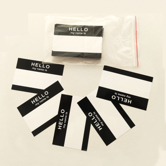 Writers Stuff - Hello My Name is… 50 pcs stickers black 