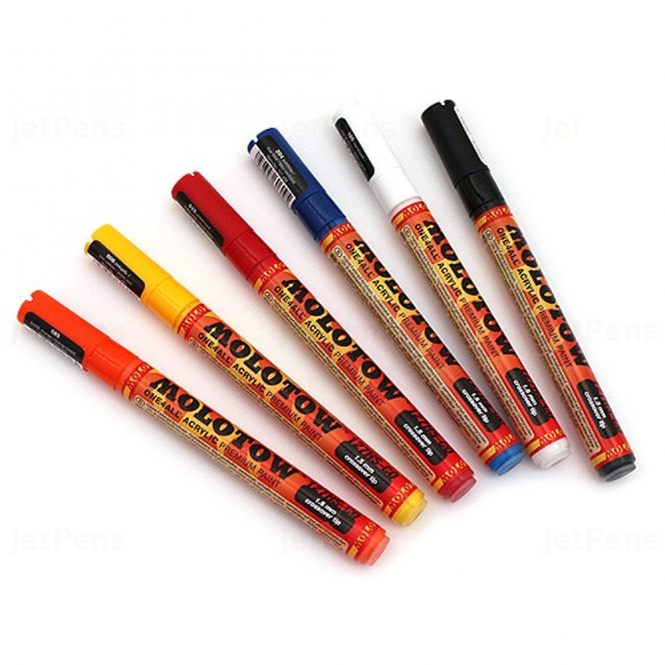MOLOTOW 4mm one4all Acrylic Markers Black