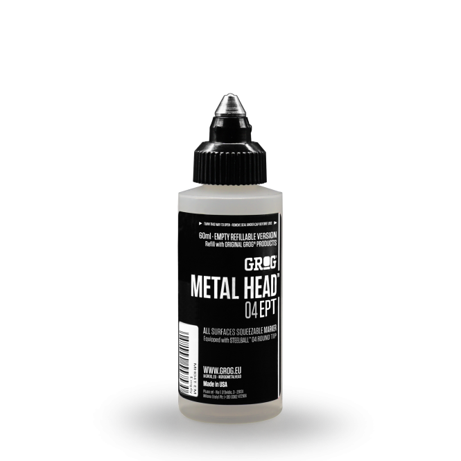 Grog Metal Head 60ml Silver squeezable marker 